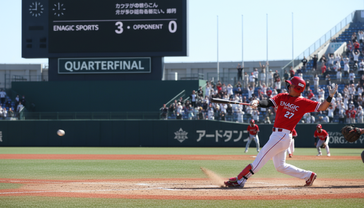 Enagic Sports catcher Fukuchi Raimon hits three consecutive homers in Kyushu quarterfinal