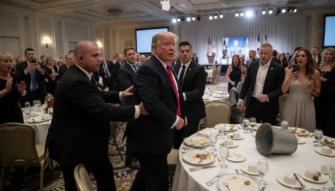 President Trump escorted from White House Correspondents' Dinner after loud noise