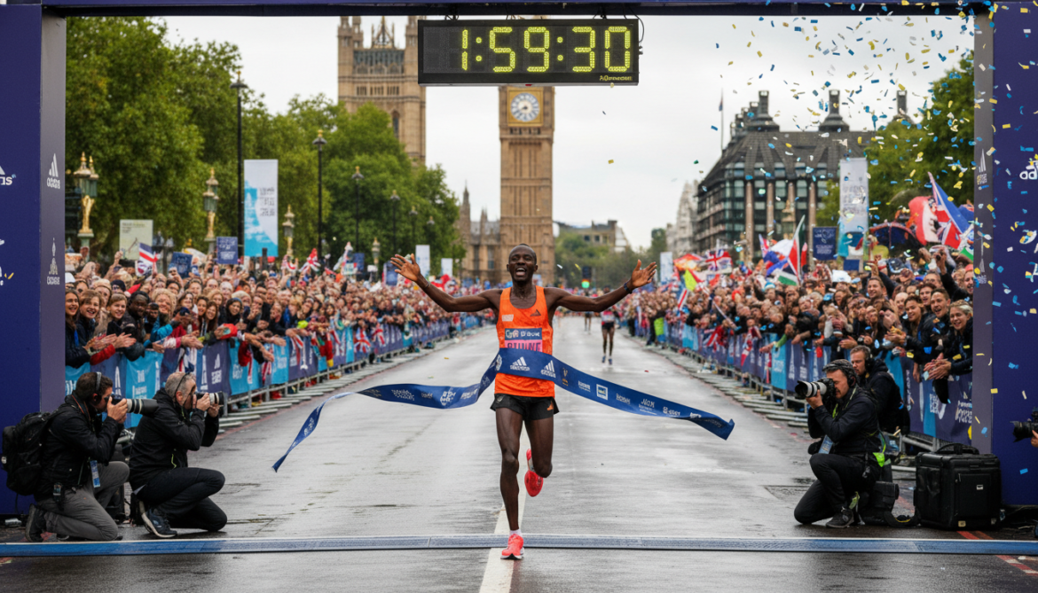Sebastian Sawe breaks 2-hour marathon barrier at London Marathon in 1:59:30
