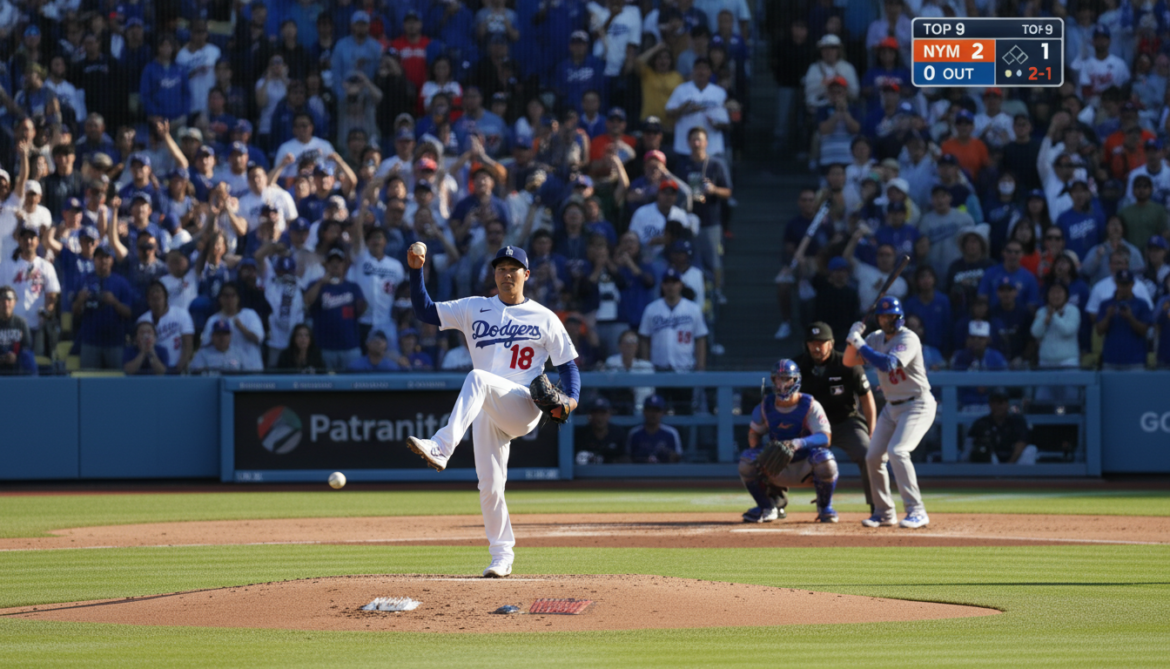 Yoshinobu Yamamoto retires 20 straight as Dodgers beat Mets 2-1