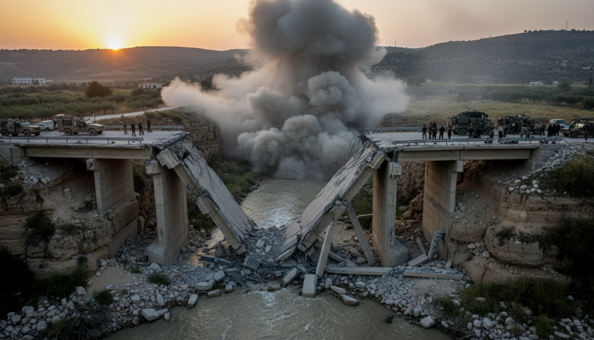 Israeli strike destroys last Litani River bridge and severs southern Lebanon routes