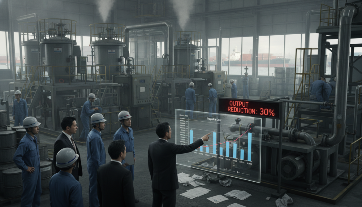 Naphtha shortage forces Japanese manufacturers to raise prices and cut output