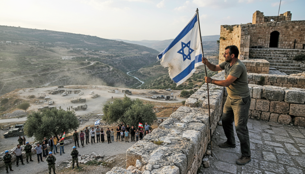 Lebanese man removes Israeli flag from 12th-century Beaufort Castle after temporary ceasefire