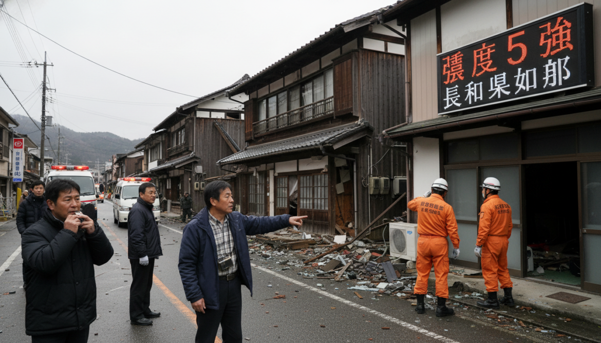 Magnitude 5.0 earthquake strikes northern Nagano as Shindo upper 5 recorded