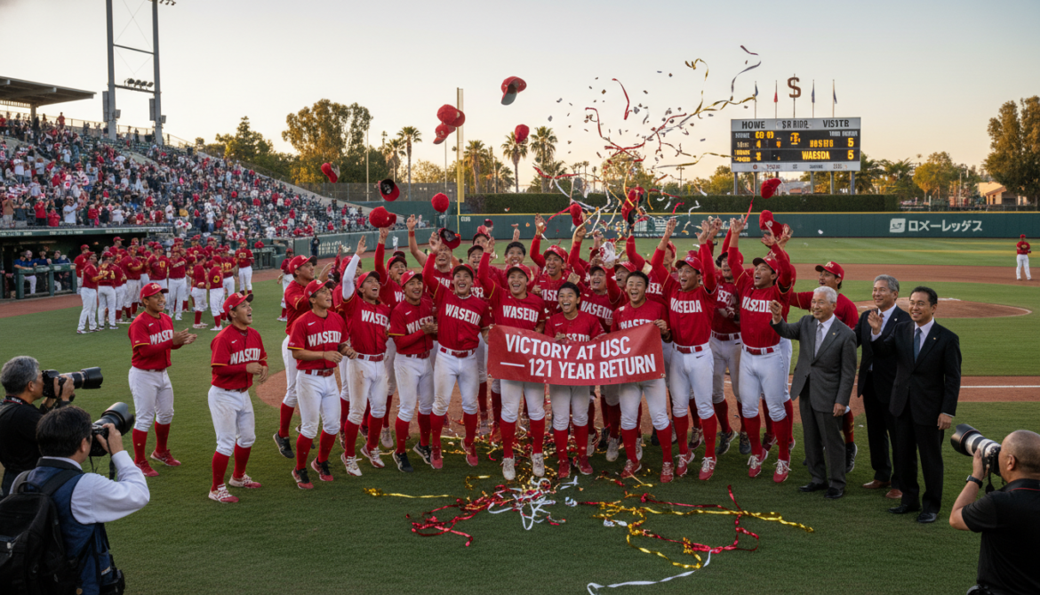 Waseda Baseball Marks 121-Year Transpacific Return with 5-4 Win at USC