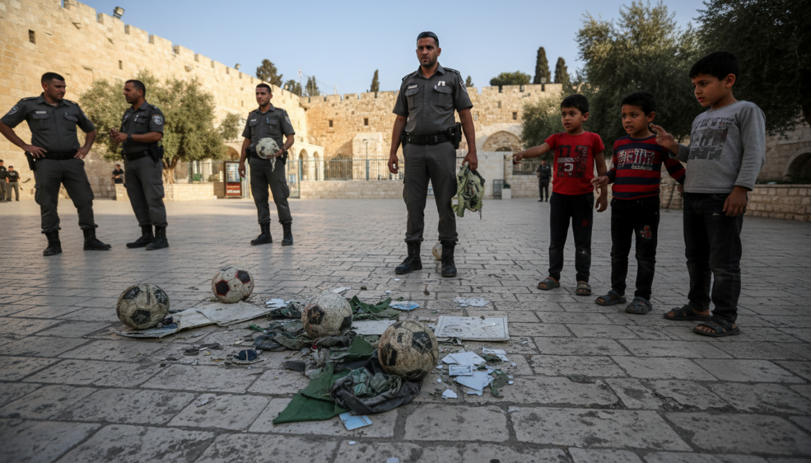 Al-Aqsa mosque accuses Israeli police of confiscating and destroying footballs in East Jerusalem courtyards