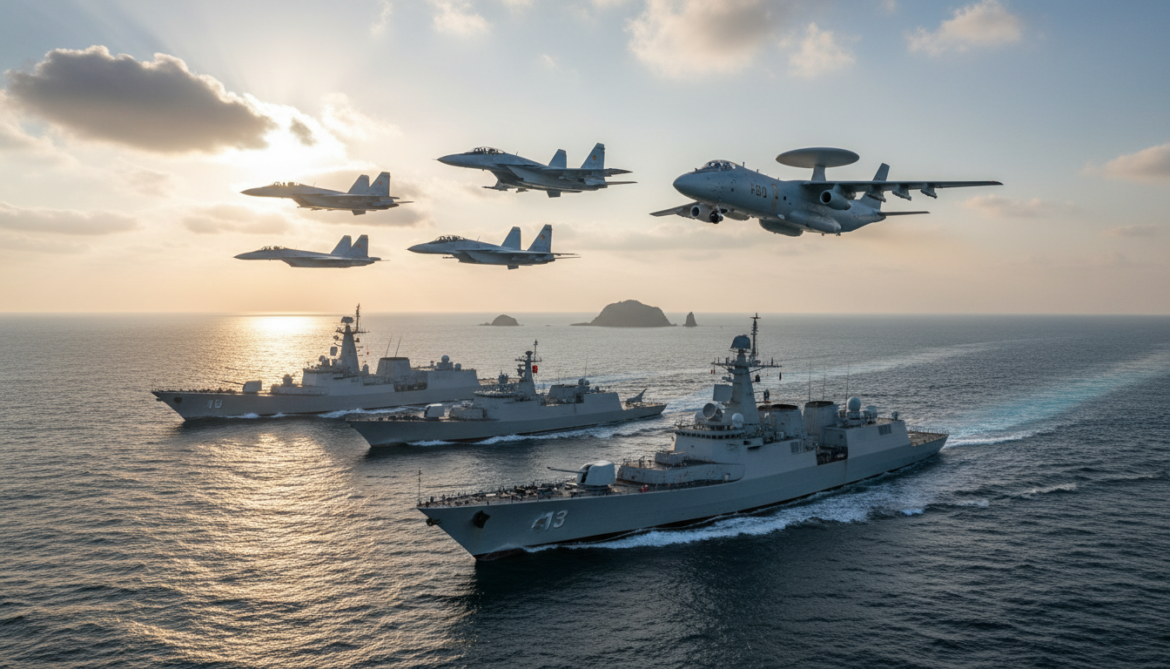 Chinese military launches joint naval and air patrols in East China Sea