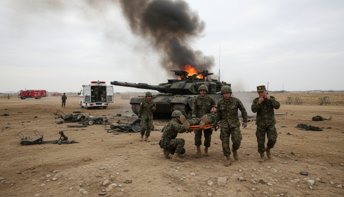 GSDF tank explosion may have injured three during Oita training