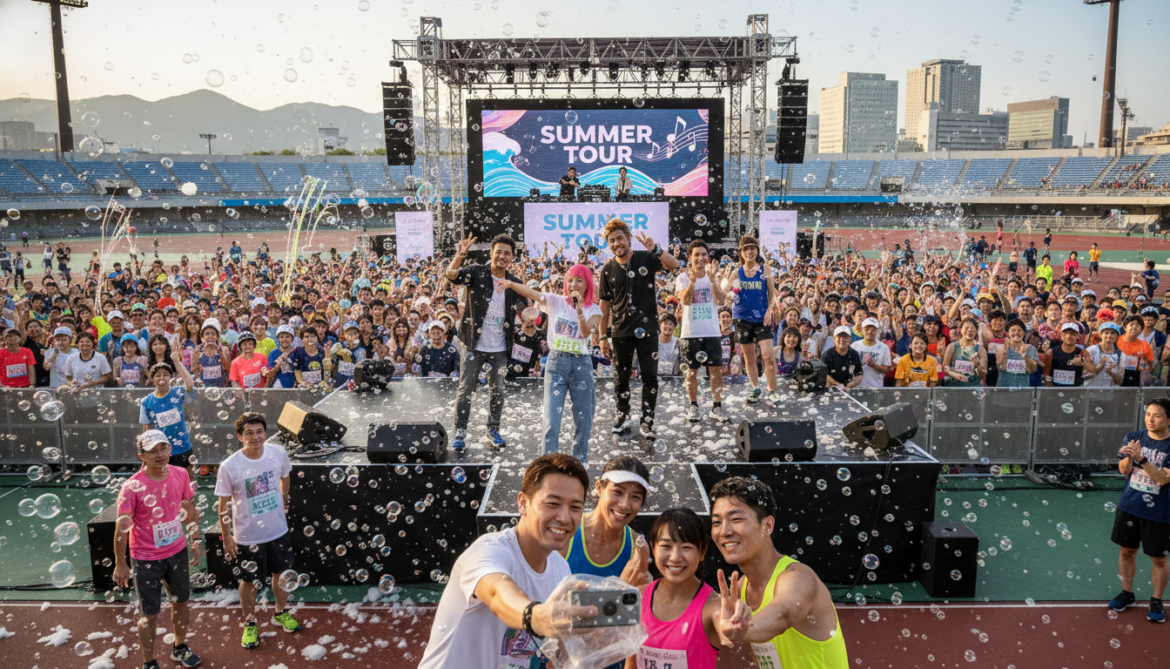 Bubble Run Japan announces summer tour with live afterparty lineups