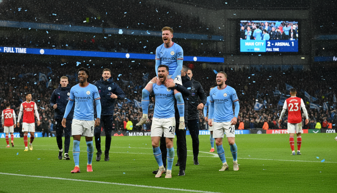 Manchester City seize Premier League lead with 2-1 win over Arsenal