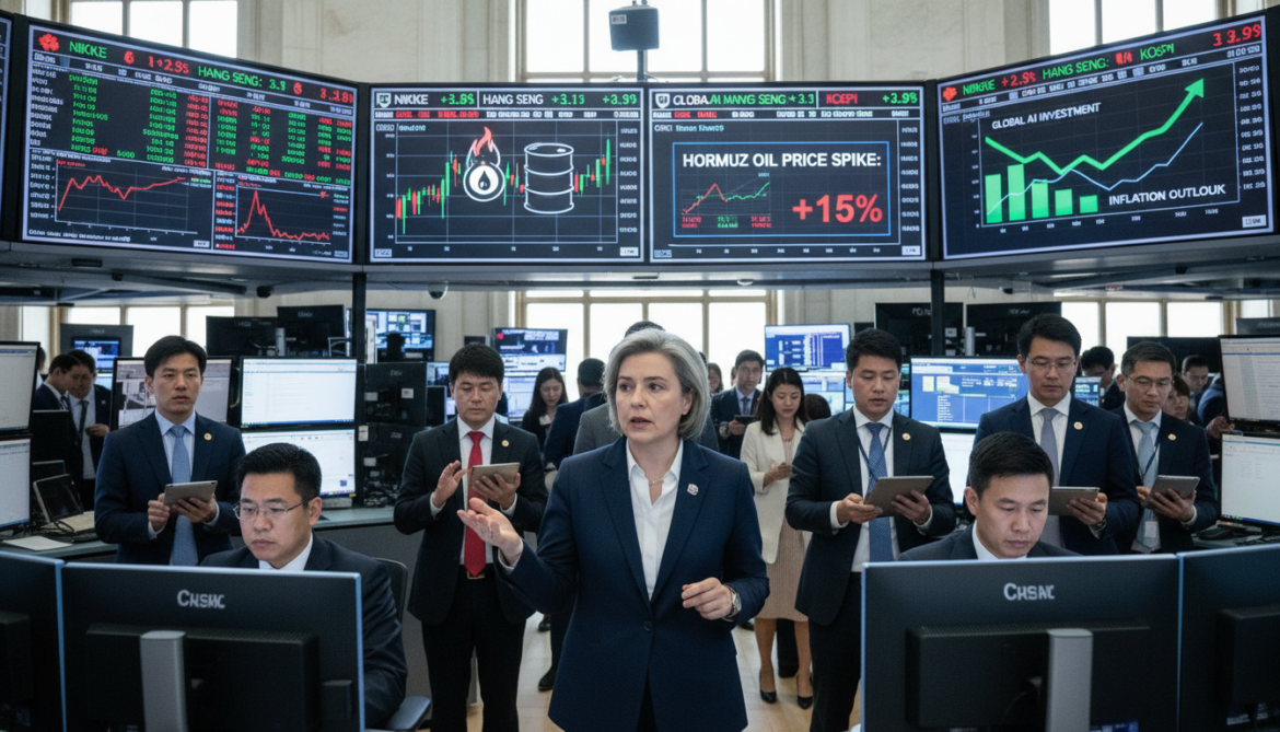Asian markets surge as AI boom and Hormuz oil shock threaten stagflation