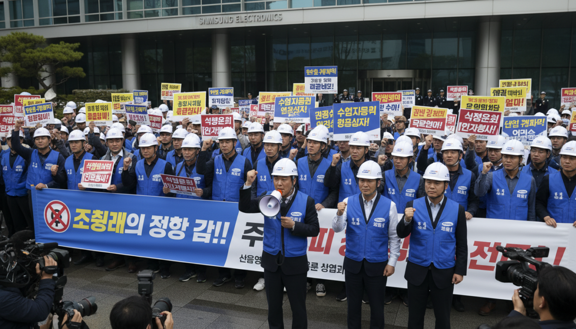 Samsung Electronics faces second-ever strike as workers demand uncapped bonuses