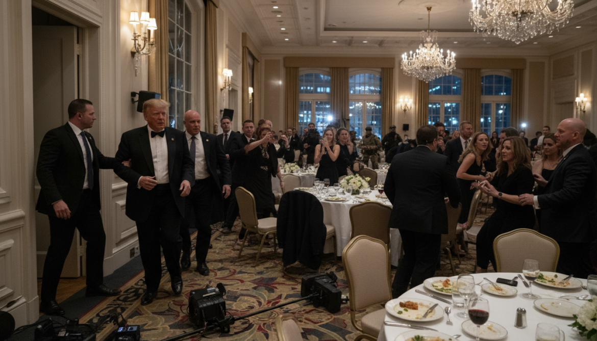 Donald Trump Evacuated from White House Correspondents' Dinner After Shots Fired