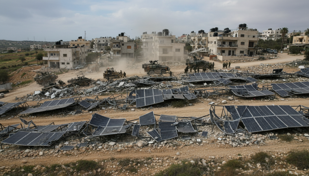 Israeli forces destroy Debel solar panels, cutting town electricity and water