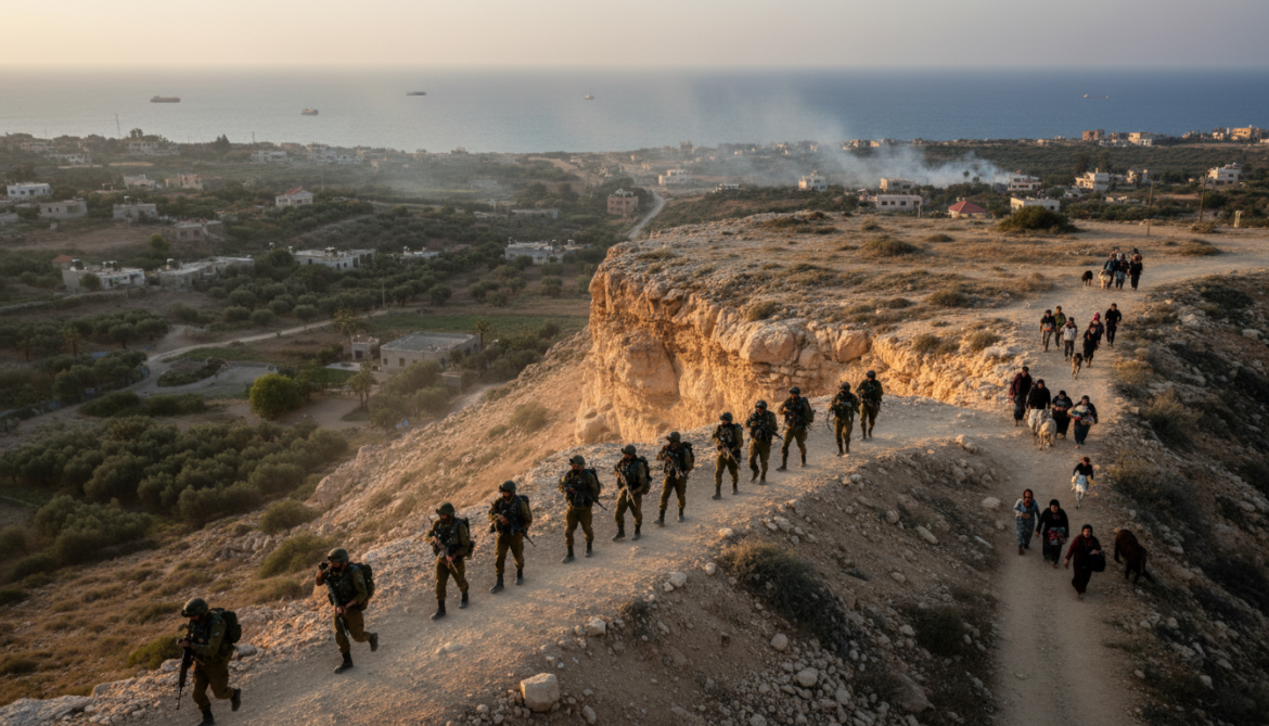 Israeli troops occupy al-Bayada cliffs near Tyre, displacing southern Lebanon residents