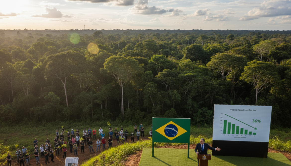 Tropical forest loss declines 36 percent in 2025 as Brazil's policies curb deforestation