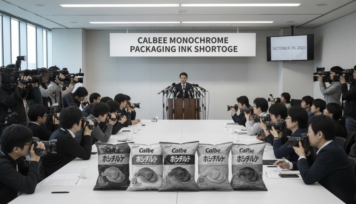 Calbee Announces Monochrome Packaging for Chips Amid Ink Shortage