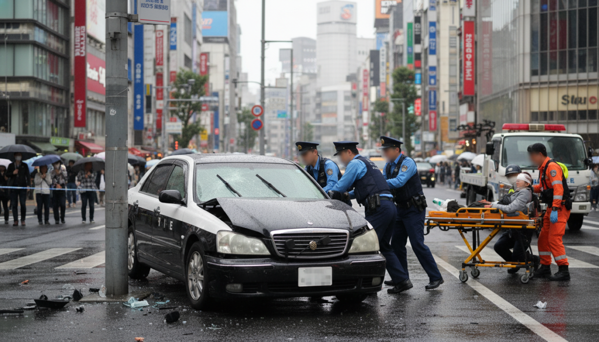 Fake undercover police car prompts Tokyo arrest after crash injures passenger