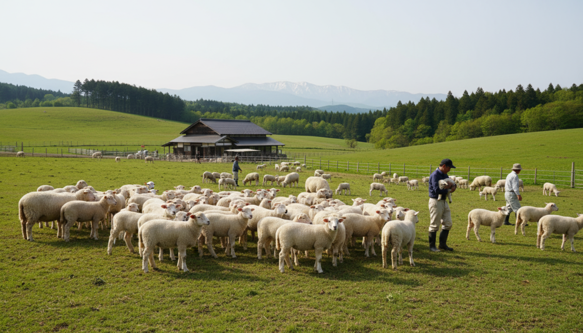 Hokkaido Eco-rin Village welcomes over 340 Poll Dorset lambs this season