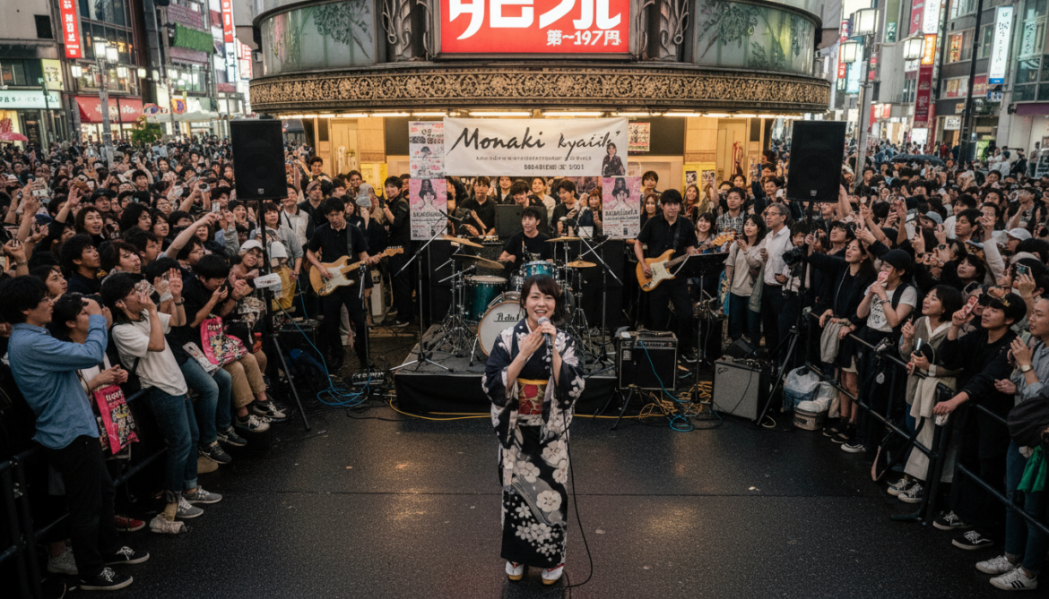 Monaki debuts viral kayokyoku single as release event canceled over overcrowding