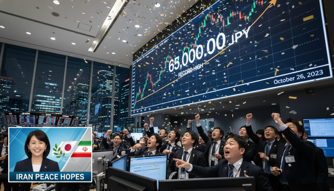Nikkei breaks 65,000 for first time and hits record high amid Iran peace hopes