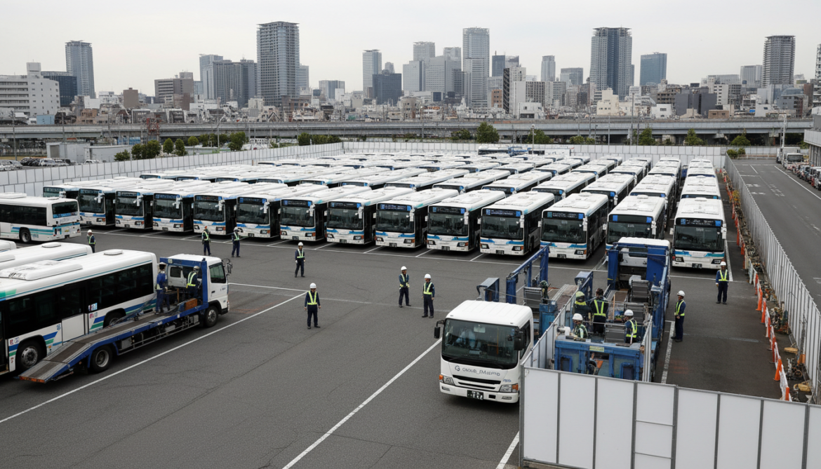 Osaka Metro begins relocating 190 EV buses after safety recalls