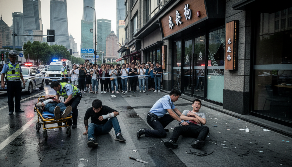 Shanghai knife attack injures three at Pudong Japanese restaurant as suspect detained