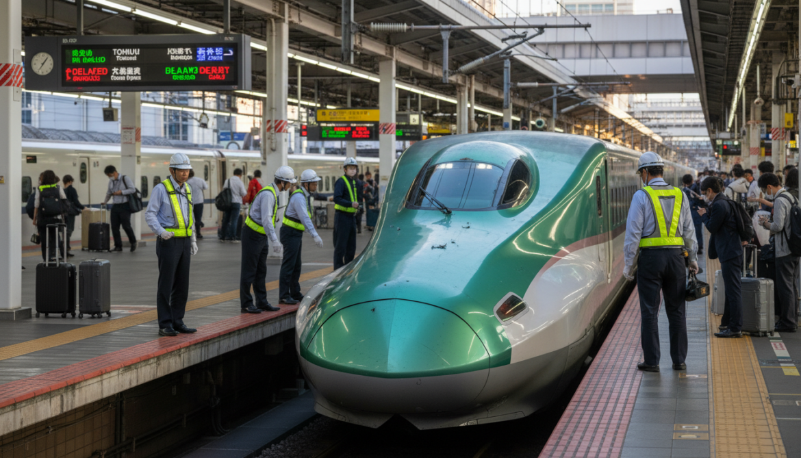 Shinkansen halted at Omiya after crow strike, delaying Tohoku, Joetsu, Hokuriku services