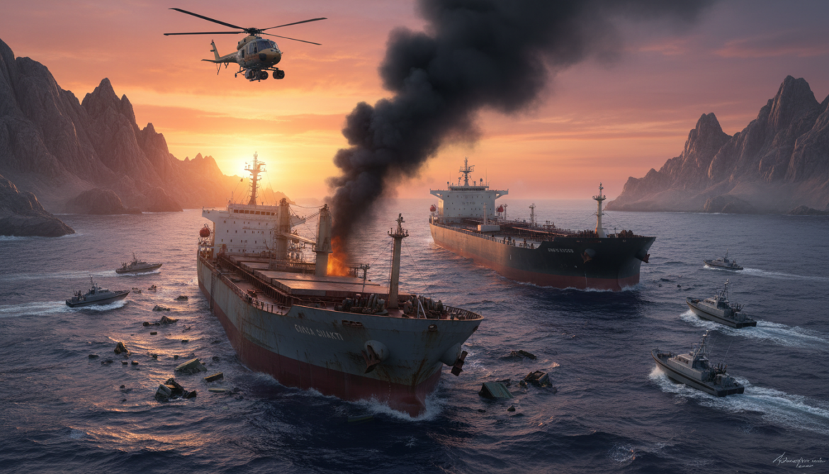Strait of Hormuz tensions escalate after ship seized and Indian cargo ship sinks