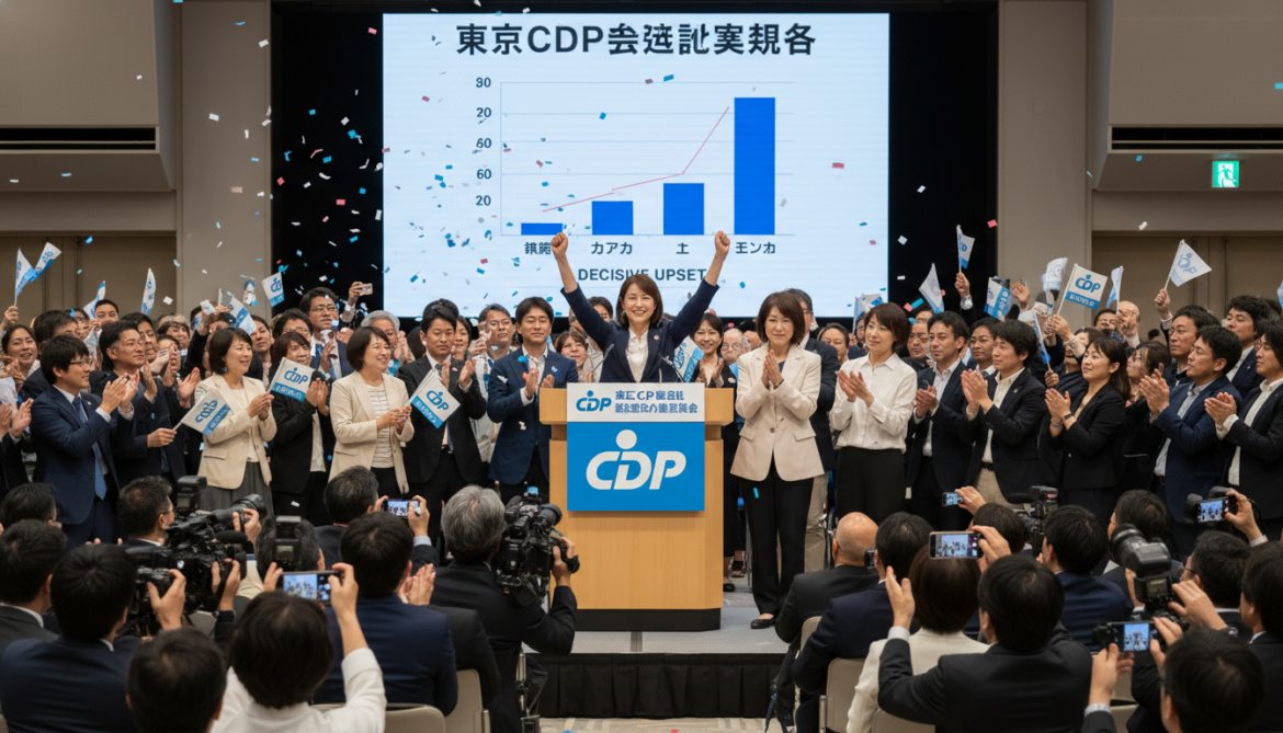 Tokyo CDP chair election sees Kawana defeat Renho in decisive upset