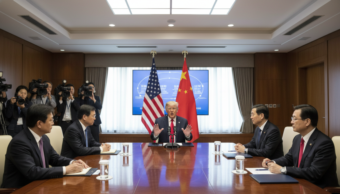 Trump in Beijing Insists U.S.-China Relations Improving Despite Taiwan and Iran Tensions