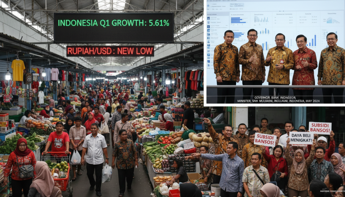 Indonesia posts 5.61% Q1 growth as subsidies boost spending, rupiah hits new low