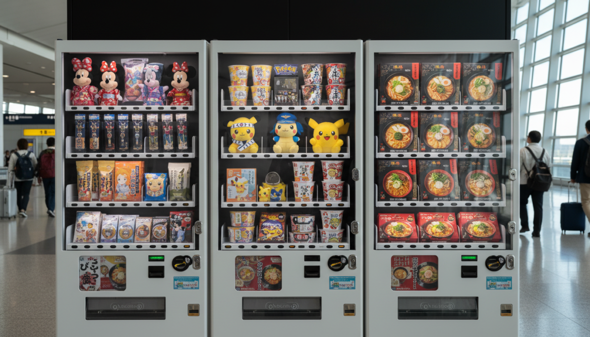 Haneda Airport vending machines showcase seven exclusive Disney, Pokémon and ramen items