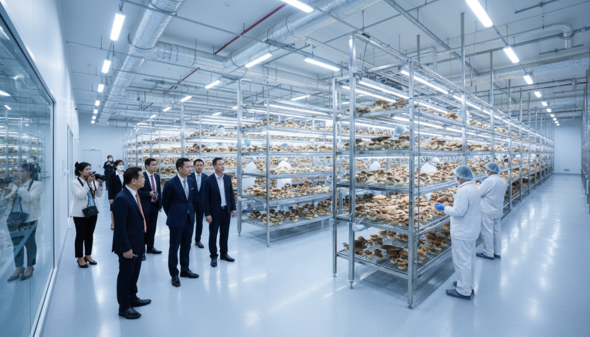 Earthling Mushroom Farm opens lab-like Bangkok warehouse growing premium gourmet fungi