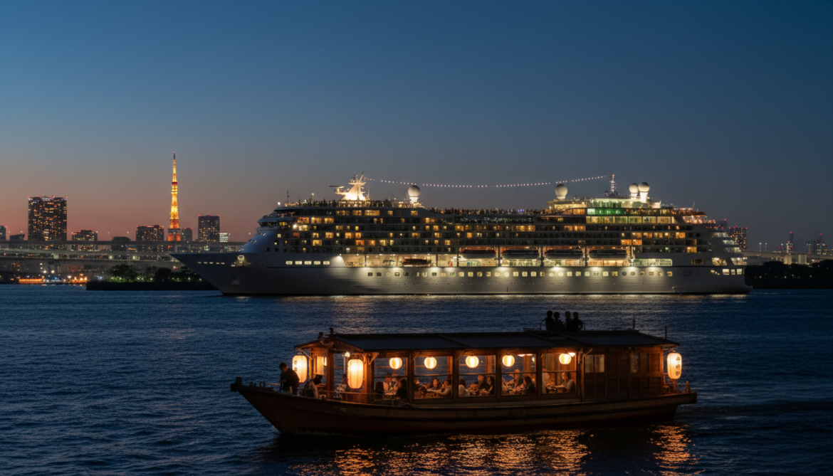 Tokyo dinner cruises showcase bay nightlife from yakatabune to luxury liners