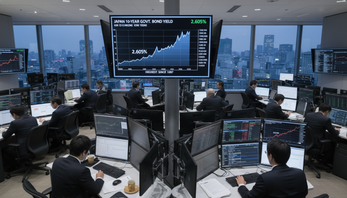 10-Year JGB Yields Reach 2.605% High Since 1997 as Energy Prices Rise