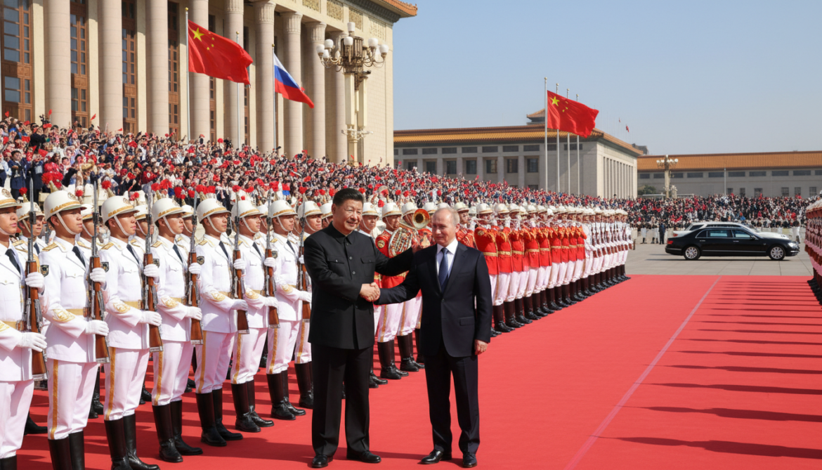 Xi Jinping welcomes Vladimir Putin with lavish Beijing ceremony mirroring Trump reception