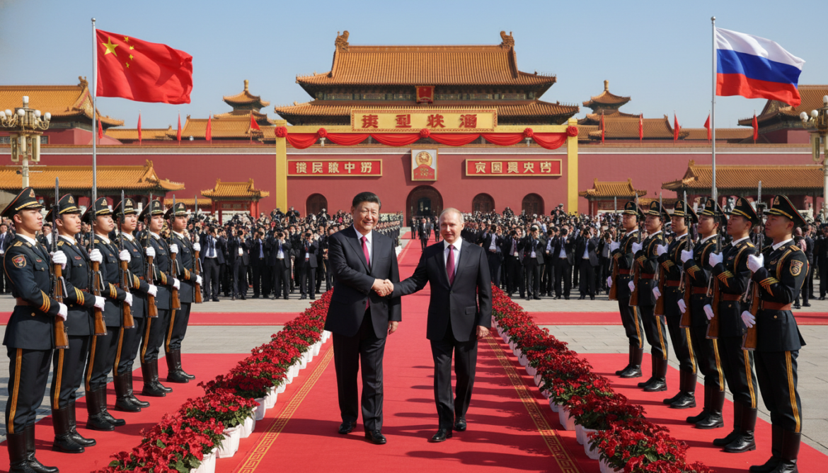 Xi Jinping welcomes Vladimir Putin with lavish Beijing ceremony mirroring Trump greeting