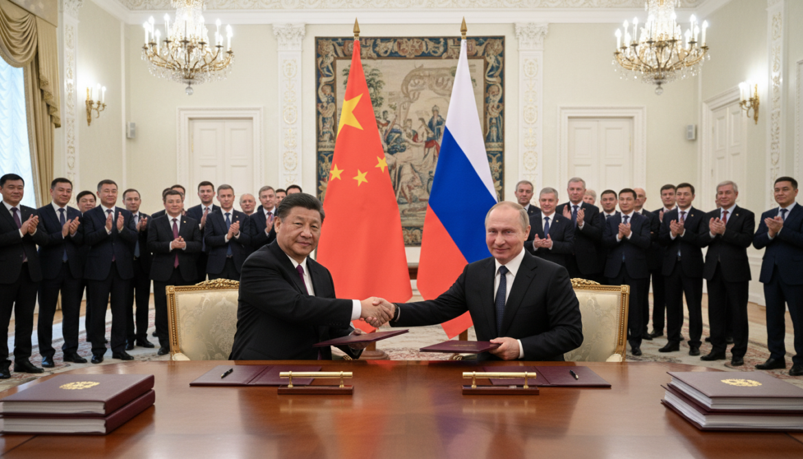 China and Russia sign sweeping pacts and pledge new international order
