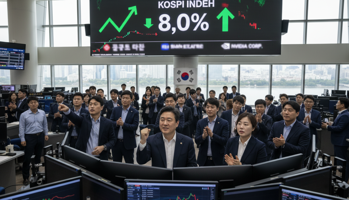 KOSPI surges 8% after Samsung strike suspended and Nvidia rally lifts market