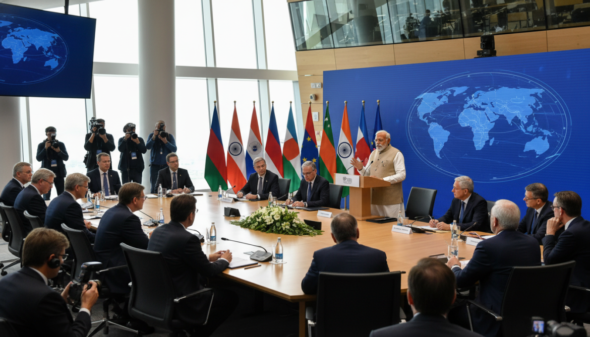 Modi urges Europe to form front reducing reliance on China and US