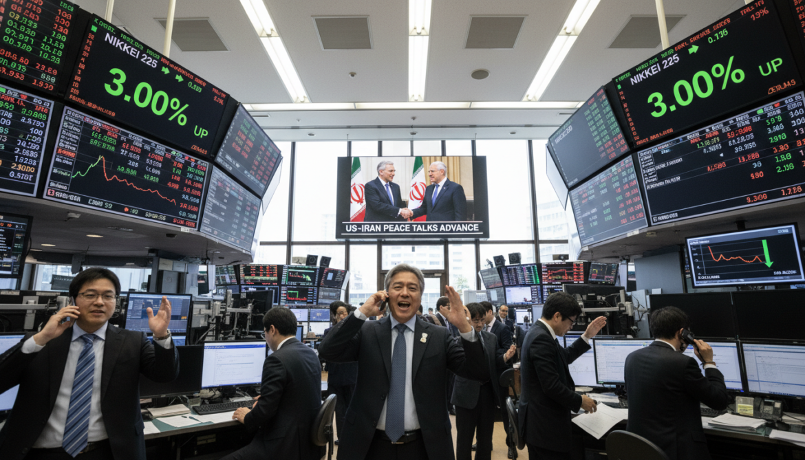 Nikkei Surges 3% as US-Iran Peace Progress Lowers Oil Prices