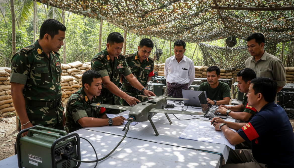 Myanmar warring factions adopt cable-operated UAVs immune to jammers