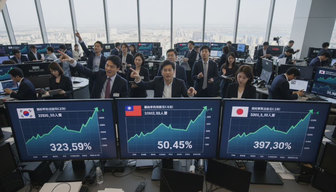 AI capex surge propels South Korea Taiwan and Japan stocks to records
