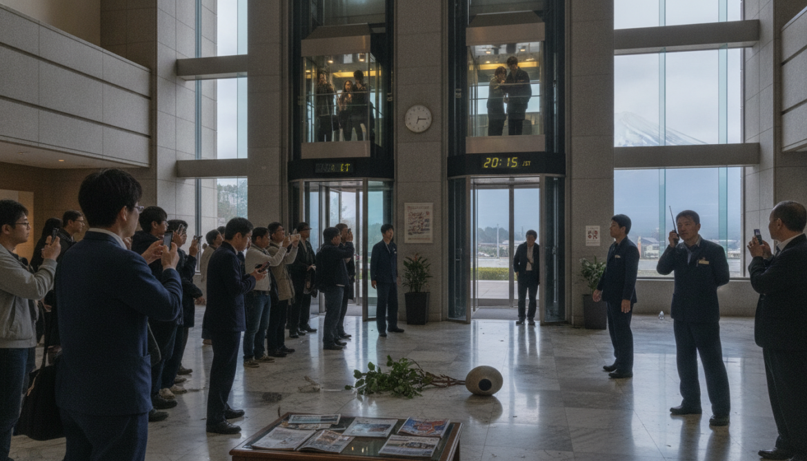 Fujikawaguchiko, Yamanashi Reports Shindo 6- Quake as Hotel Elevators Stopped