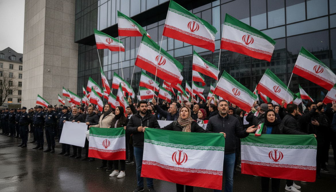 Iranian protesters challenge FIFA ban on royal Lion and Sun flag