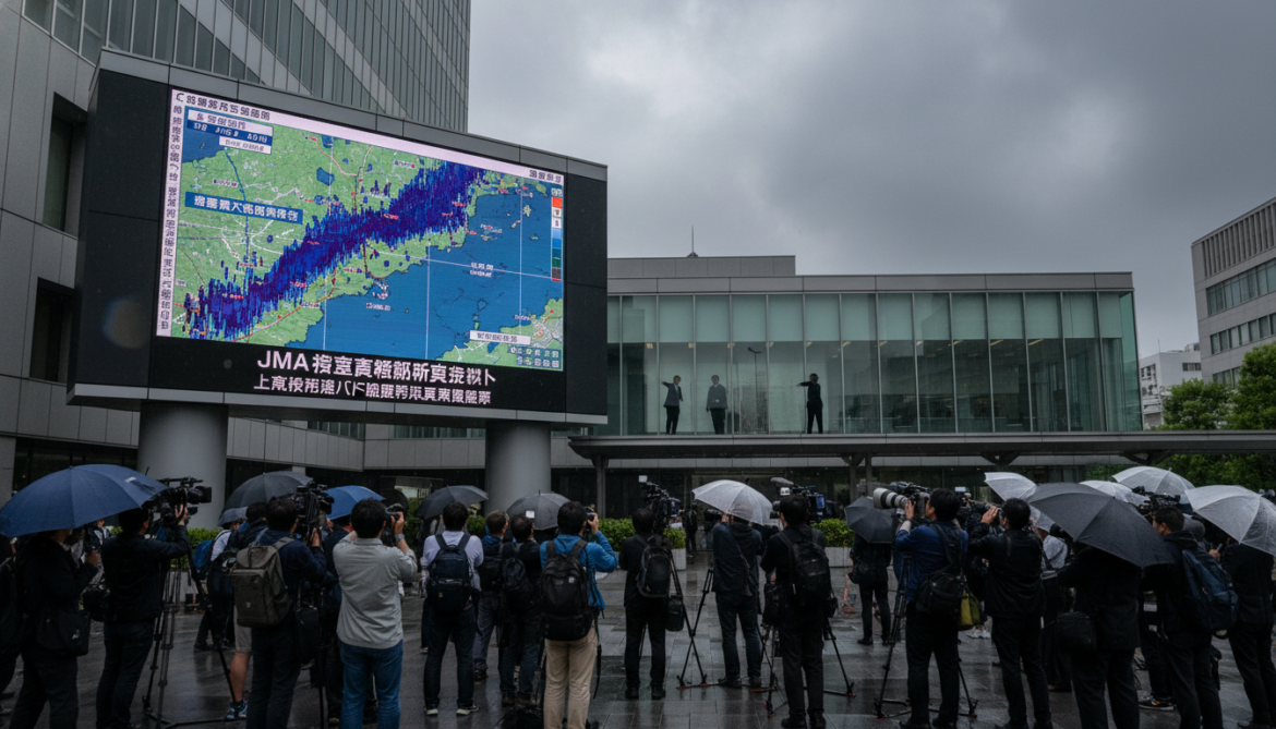 JMA issues imminent forecast for linear precipitation band in eastern Kanagawa