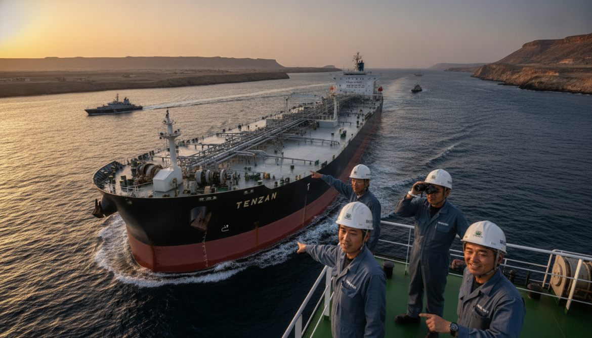 Japan confirms TENZAN tanker with three Japanese crew transits Strait of Hormuz
