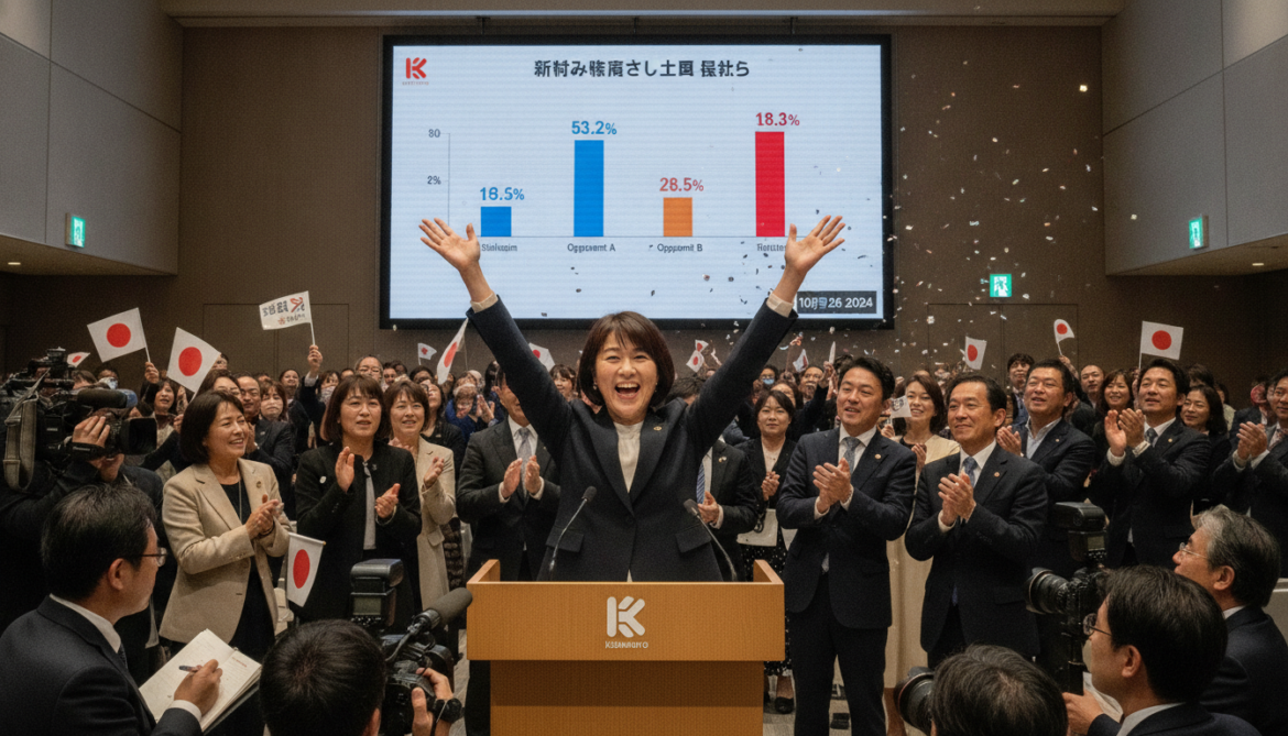 Kishimoto wins landslide re-election as Suginami mayor with over 50% support