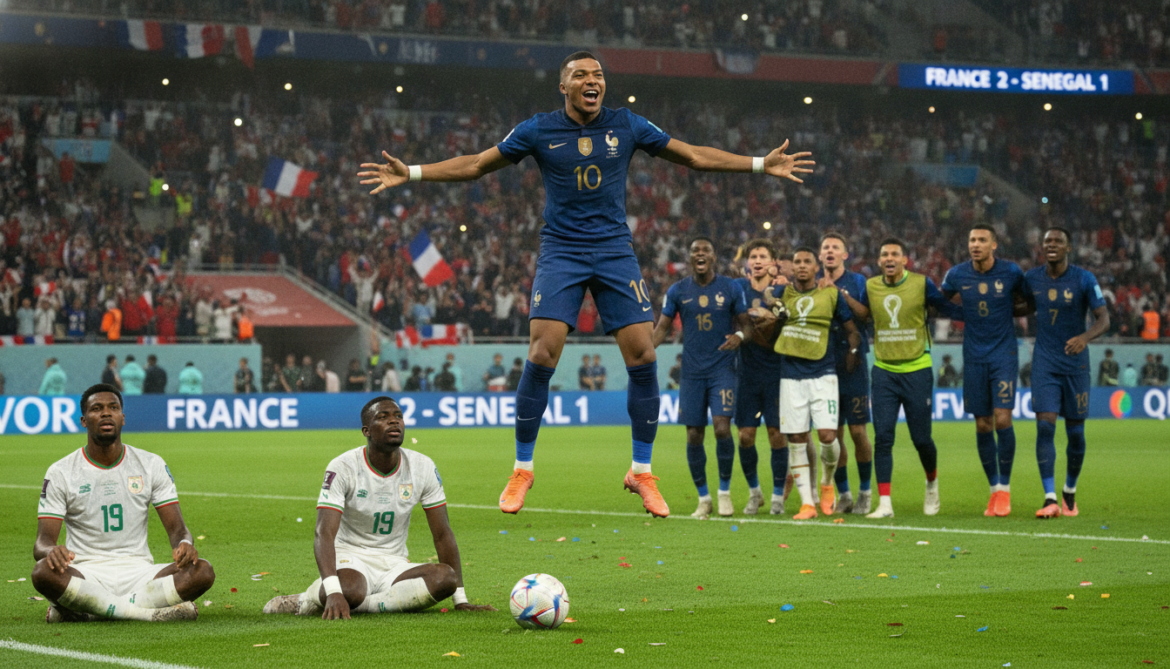 Mbappé Scores Twice as France Beats Senegal and Reaches 14 World Cup Goals